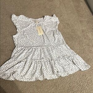 Monteau White Polka Dot Blouse